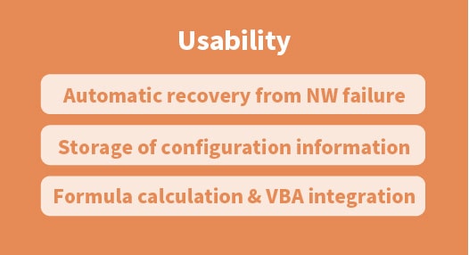 画像：Features of UA Monitor（Usability）